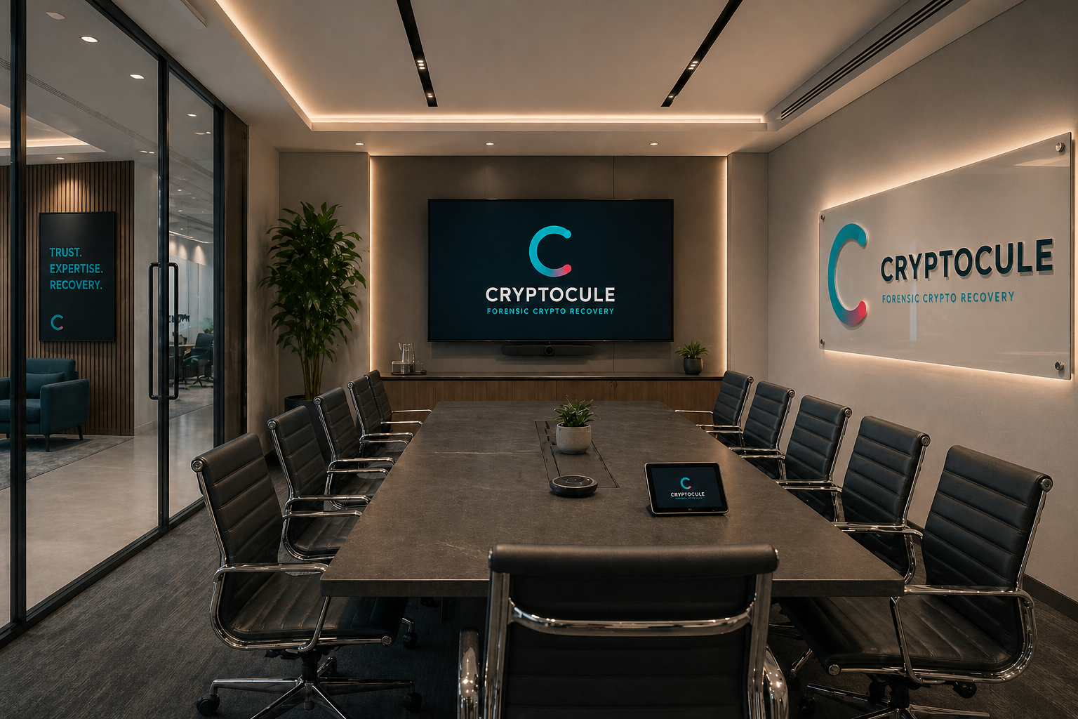 Cryptocule case-review boardroom