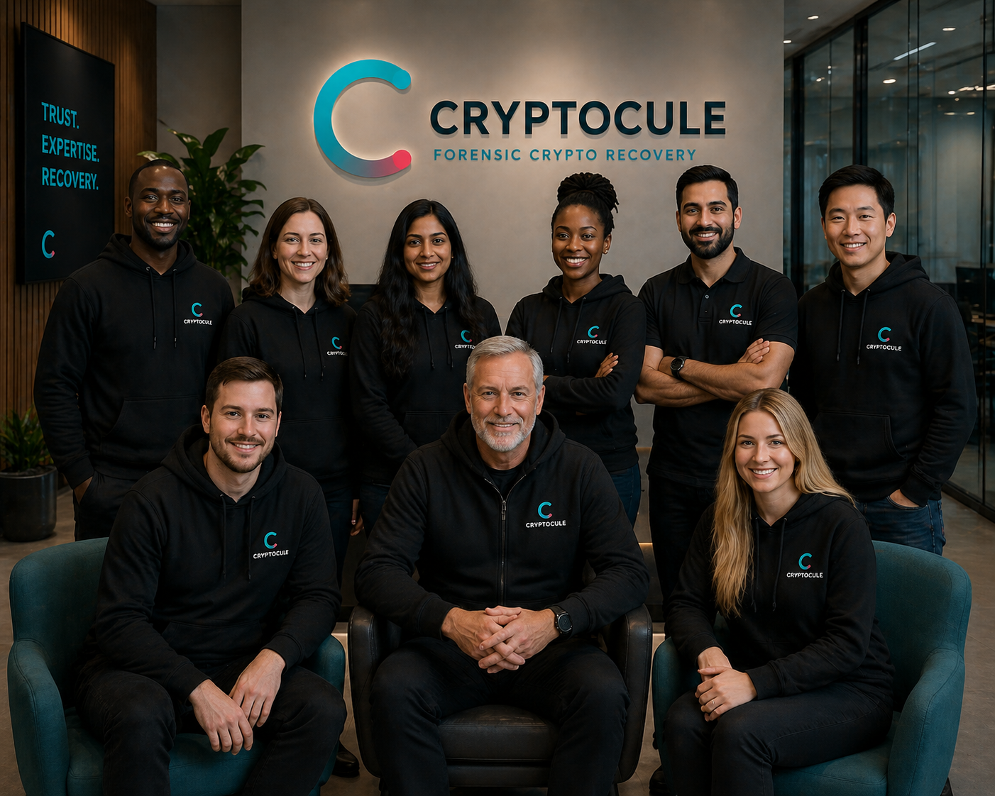The Cryptocule forensic team in our Oceanside office